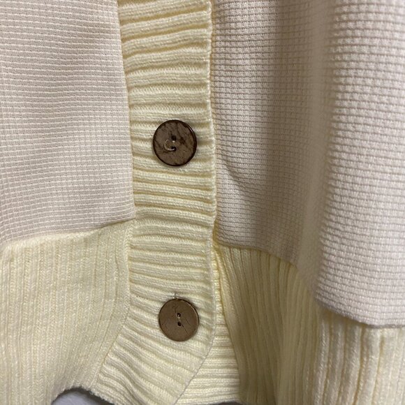 Two Piece Loungewear Set Cardigan & Pants in Cream Color Size M - Picture 7 of 12